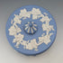 Vintage British Wedgwood Jasperware Round Bonbonniere in Pale Blue